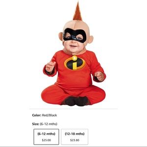 Incredibles baby jack costume
